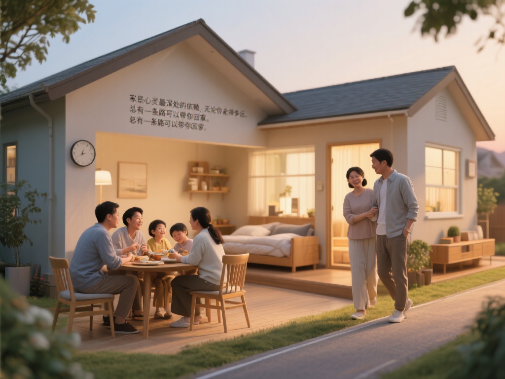 很多人认为家只是一个物理空间，用来吃饭、